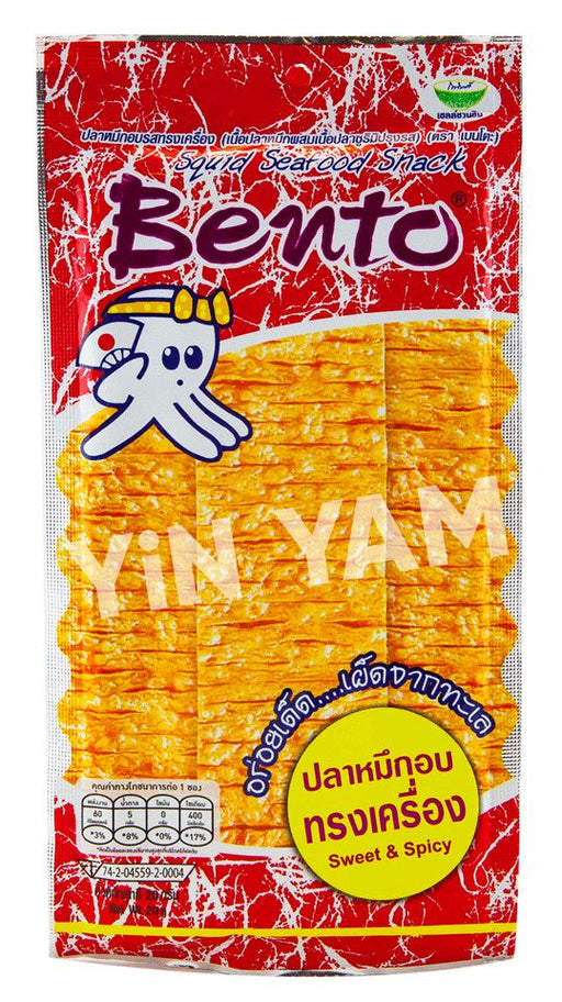 Bento Squid Snack Sweet & Spicy RED 20G - Yin Yam - Asian Grocery