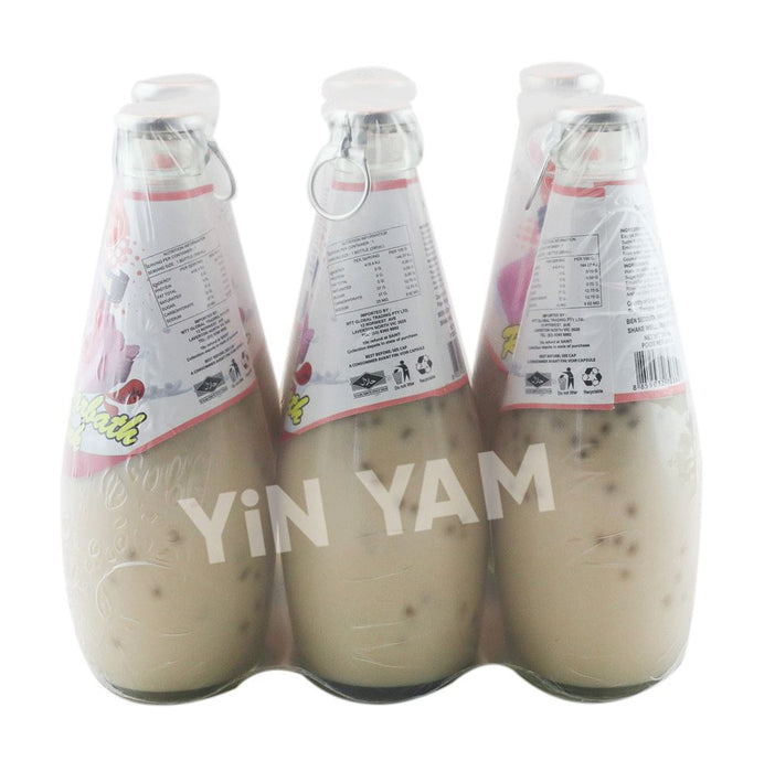 California Fresh Basil Seed Drink ROSE SHARBATH 290ml-Pack of 6 - Yin Yam - Asian Grocery