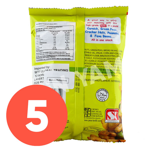 Ding Dong Mixed Nuts Real Garlic 100g-Pack of 5 - Yin Yam - Asian Grocery