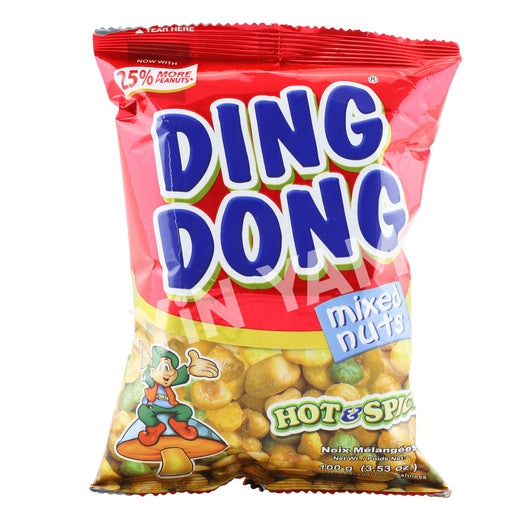 Ding Dong Mixed Nuts Hot & Spicy 100g - Yin Yam - Asian Grocery