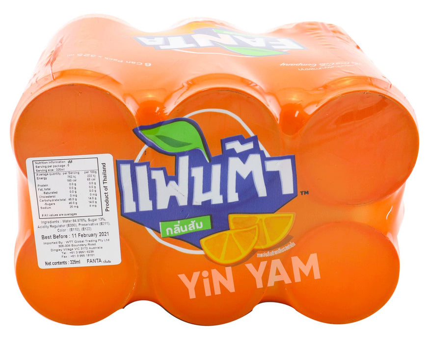 Fanta Orange 325ml-Pack of 6 - Yin Yam - Asian Grocery