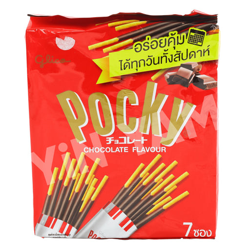 Glico Pocky Chocolate Family Pack 22g x 7 - Yin Yam - Asian Grocery