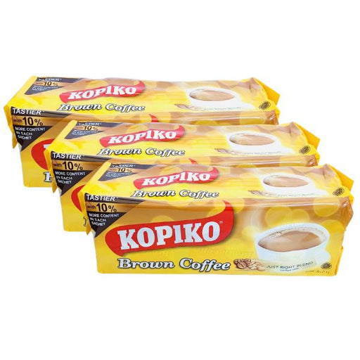 Kopiko Brown Coffee Mix JUST RIGHT BLEND (30x25g) LARGE-Pack of 3