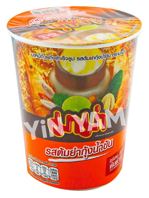 Mama Instant Noodles Cup CREAMY TOM YUM SHRIMP 60g - Yin Yam - Asian Grocery