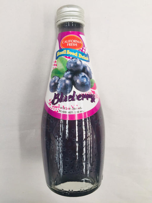 California Fresh Basil Seed Drink BLUEBERRY 290ml-Pack of 6