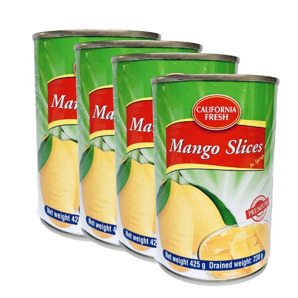 California Fresh Mango Slices in Syrup 425g-Pack of 4