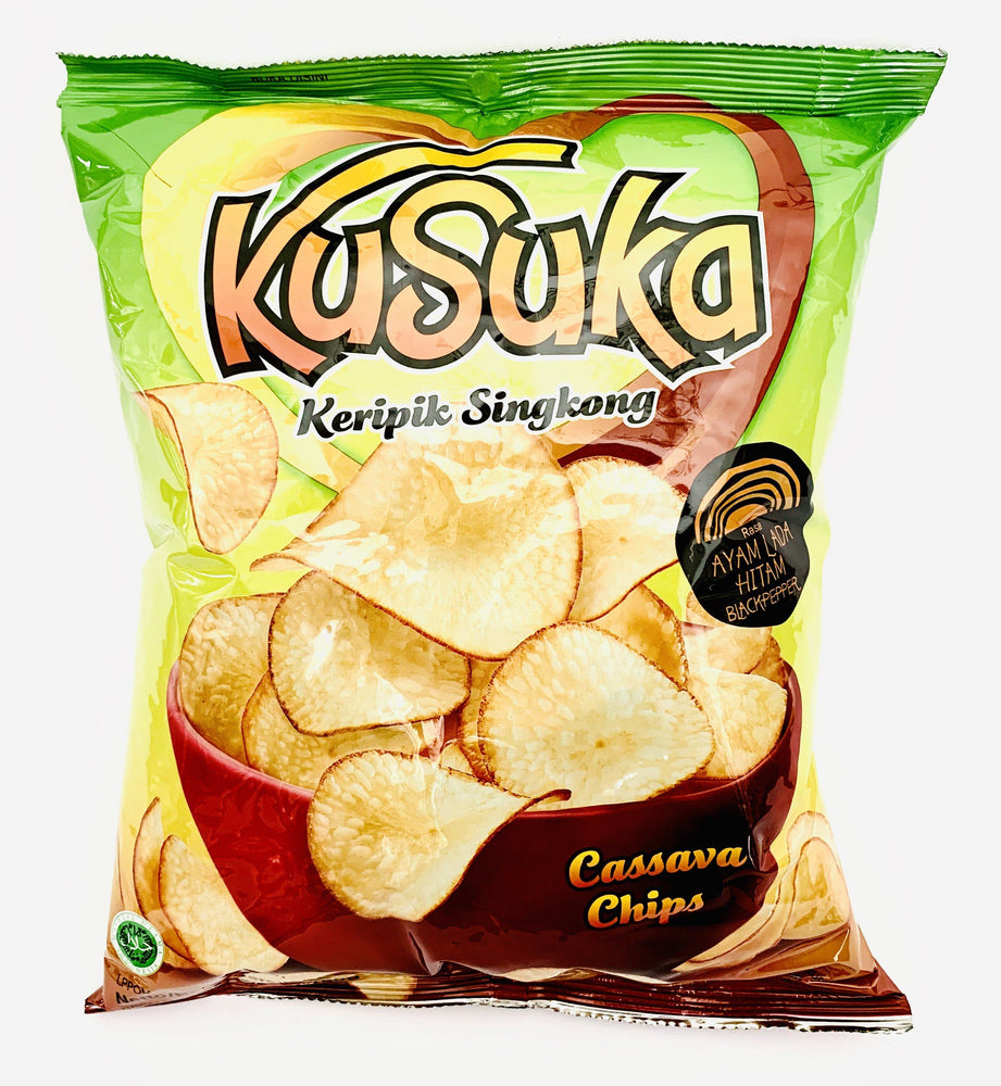 Kusuka Cassava Chips BLACK PEPPER CHICKEN (Ayam Lada Hitam) 200g