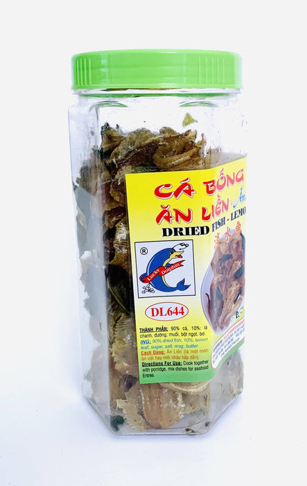 Lucky Dolphin CA BONG NHI AN LIEN Dried Fish Lemon Leaf 150g