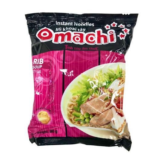 Omachi Instant Noodles Pork Flavor Suon Ham Ngu Qua 80g-Carton x 30