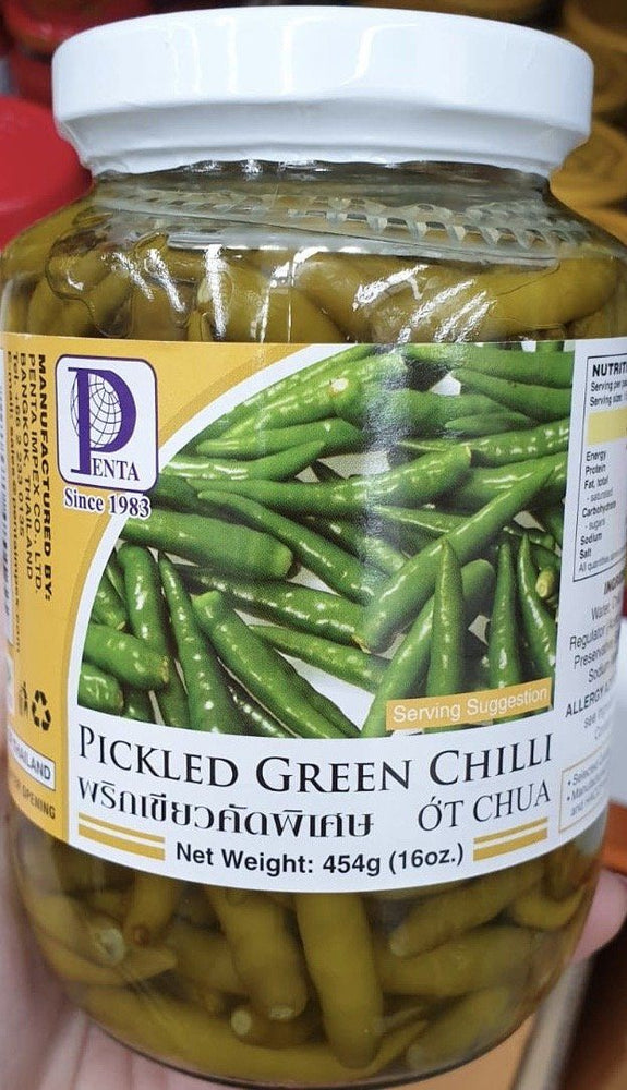 Penta Pickled Green Chilli (whole) OT CHUA 454g Pickle Penta 
