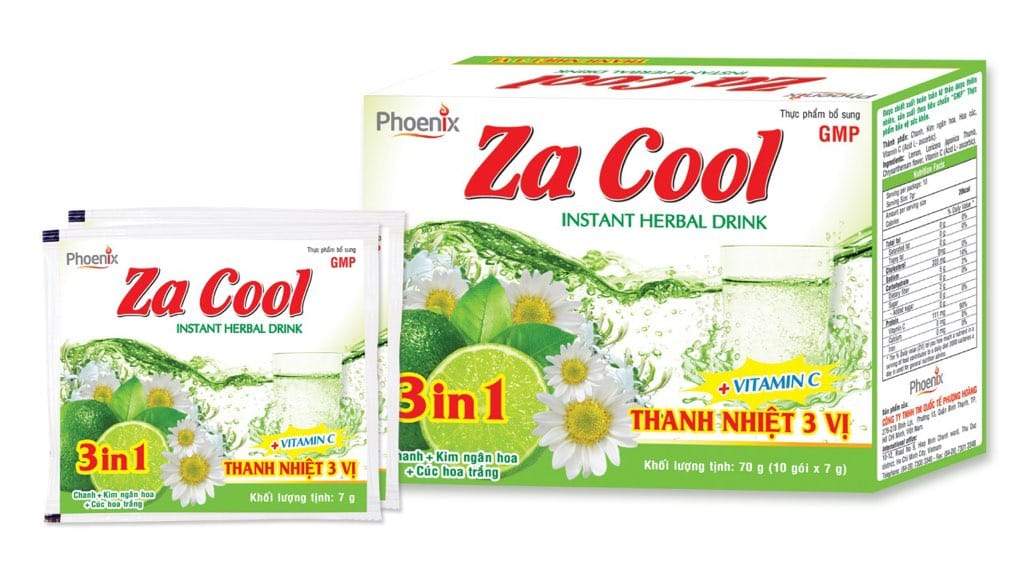 Zacool 3in1 Herbal Tea (10 sachets) Bot Thanh Nhiet 3 Vi  Phuong Hoang  70g