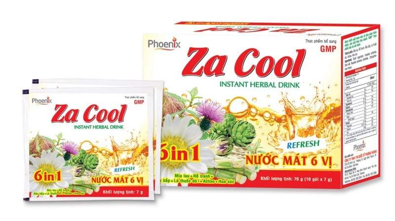 Zacool 6in1 Herbal Tea (10 sachets) Bot Nuoc Mat 6 Vi Phuong Hoang 70g